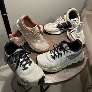 Bundle.On Cloud - Light Avocado & Grey Size 8.New Balance- 7.5. OC-7.5 Slip on